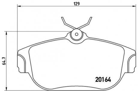 Гальмівні колодки, дискове гальмо (набір) BREMBO P86007