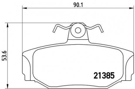 Гальмівні колодки, дискове гальмо (набір) BREMBO P86009