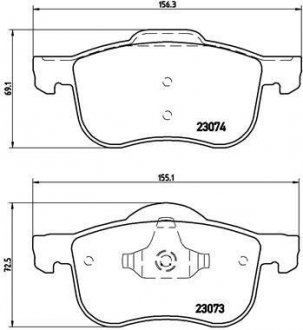 Тормозные колодки, дисковый тормоз (набор) BREMBO P86016