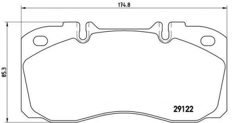 Гальмівні колодки дискові BREMBO PA6 025 (фото 1)