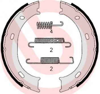 Тормозные колодки ручного тормоза BREMBO S50510