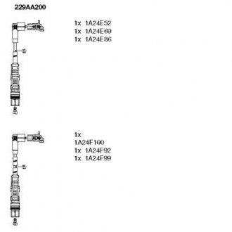 Комплект проводов зажигания BREMI 229AA200