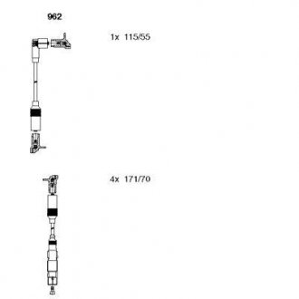 Проволока зажигания, набор BREMI 962