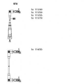 Проволока зажигания, набор BREMI 978