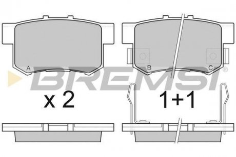 Гальмівні колодки (набір) BREMSI BP2750 (фото 1)