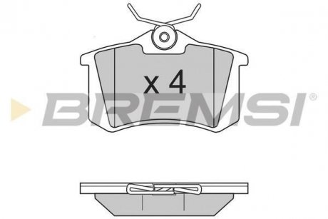 Тормозные колодки зад. Caddy/Golf/Octavia (TRW) BREMSI BP2806