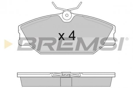 Тормозные колодки перед. Laguna I/Megane I 95-03 (TRW) BREMSI BP2874