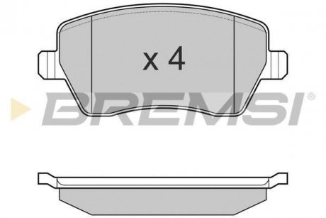 Тормозные колодки перед. Kangoo/Logan 08-/Duster 10- (TRW) BREMSI BP3026