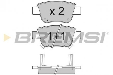 Тормозные колодки зад. Toyota Avensis 00-08 (Bosch) BREMSI BP3112