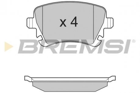 Тормозные колодки зад Caddy III/Golf V/Audi A4 03- BREMSI BP3130