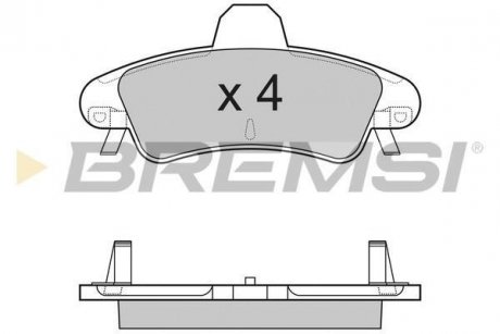 Тормозные колодки зад. Ford Mondeo 93-00 (bendix) (115,7x53,7x14,7) BREMSI BP3188