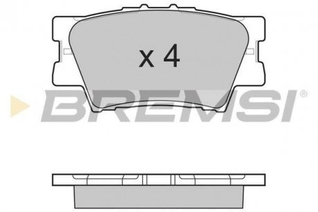 Гальмівні колодки зад. Toyota RAV4 06- (akebono) BREMSI BP3252