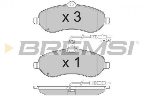 Тормозные колодки перед. Scudo/Expert 07- BREMSI BP3283