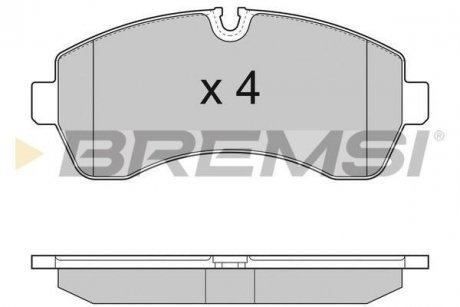 Тормозные колодки перед. Sprinter/Crafter 06- (спарка) BREMSI BP3290