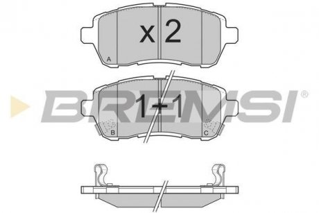 Тормозные колодки перед. Ford Fiesta VI 08- (TRW) BREMSI BP3316 (фото 1)