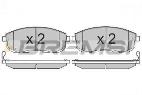 Гальмівні колодки перед. Suzuki SX4 06-/Nissan Tiida 07-12 (Hitachi) BREMSI BP3342