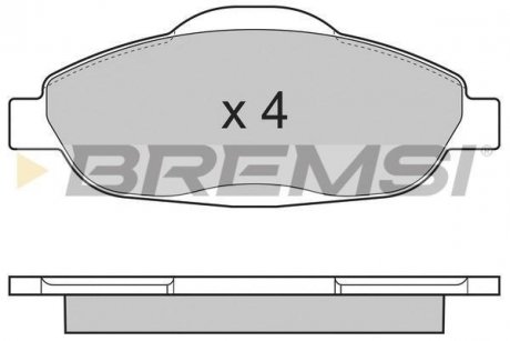 Гальмівні колодки перед. Peugeot 308 07- (Bosch) BREMSI BP3364