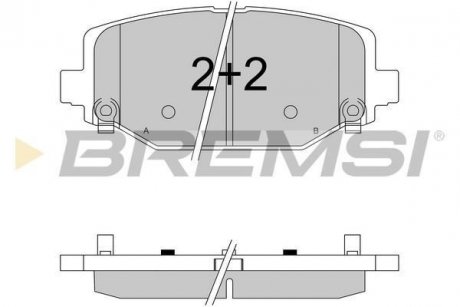 Тормозные колодки зад. Fiat Freemont 11-/Dodge Caravan 08- (130.1x55.2x17.1) BREMSI BP3544