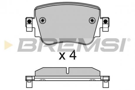 Гальмівні колодки зад. Octavia III/Sharan/Audi Q3 12- (TRW) BREMSI BP3623