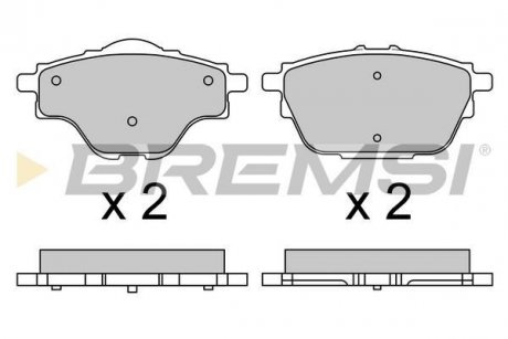 Тормозные колодки зад. Citroen C4/Peugeot 308 II 13- (Bosch) (106x51,9x16,7) BREMSI BP3625