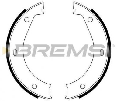 Колодки ручного тормоза BMW 5(E28,E34) 81-97/6(E24) 77-89/ 7(E38) 94-01 (ATE) BREMSI GF0076