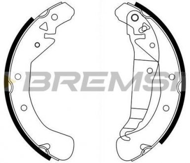 Тормозные колодки зад. Combo 01-05/Astra F/G 91-05 (бараб.) (230x42) BREMSI GF0358 (фото 1)