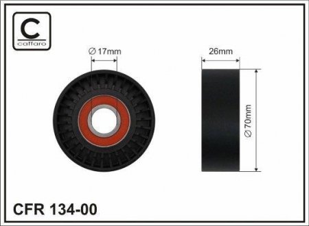 Ролик натяжной, OM642 3.0CDI 06- CAFFARO 13400