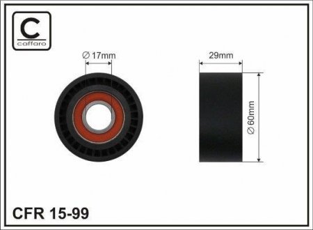 Ролик Bmw 7 (E65/E66) 4.0d/4.5d 02- CAFFARO 1599