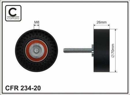 Ролик ременя Ford Mondeo 1.8/2.0/2.0TDCI 00- CAFFARO 23420