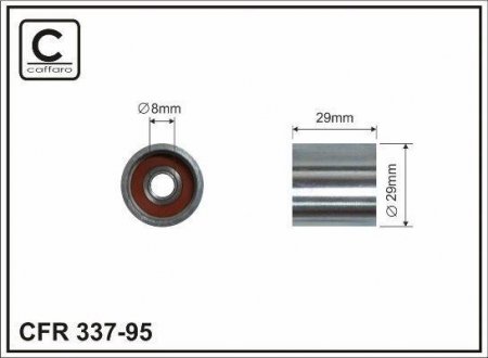 Натяжний ролик, ремінь ГРМ 337-95 CAFFARO 33795