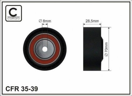 Натягне. ременя Bmw E32,E31,E34,E38 87- 11 28 1 731 2 CAFFARO 35-39