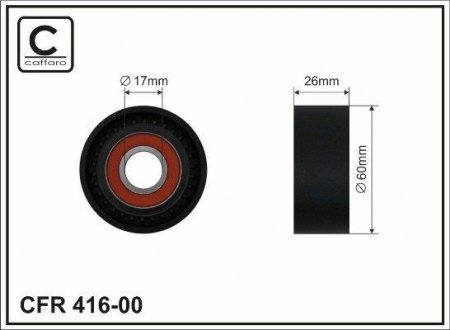 Натяжник ремня OSP. PEUGEOT PARTNER CITROEN BERLINGO mot.TU5 (1.6) CAFFARO 416-00