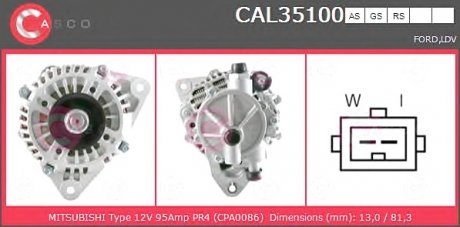 Генератор CASCO CAL35100AS (фото 1)