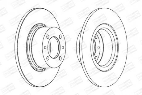 Диск гальмівний ВАЗ 2101 передн. (2 шт.) CHAMPION 561074CH