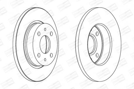 Диск гальмівний ВАЗ 2108 передн. (2 шт.) (вир-во) CHAMPION 561388CH