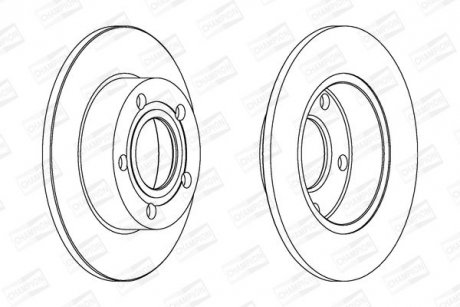 Диск тормозной задний (кратно 2шт.) Audi A4, A4 Avant Quattro CHAMPION 562005CH (фото 1)