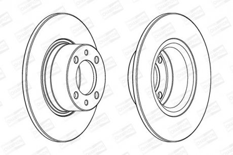 Диск тормозной передний (кратно 2шт.) MERCEDES-BENZ A-CLASS (W168) 97-05 CHAMPION 562049CH