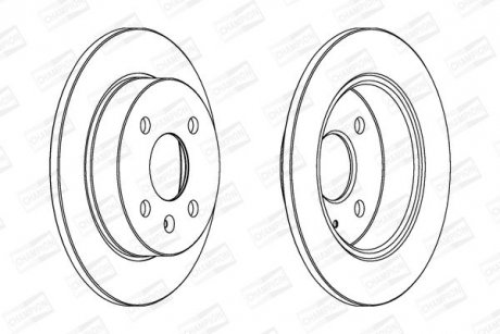 Диск тормозной задний (кратно 2шт.) Opel Astra (98-) CHAMPION 562071CH