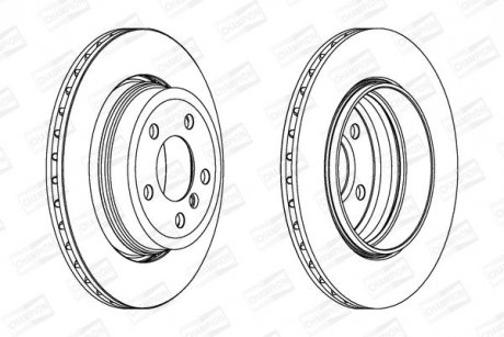 ДИСК ГАЛЬМIВНИЙ ЗАДНIЙ BMW X3 (E83) 03-11 CHAMPION 562327CH-1