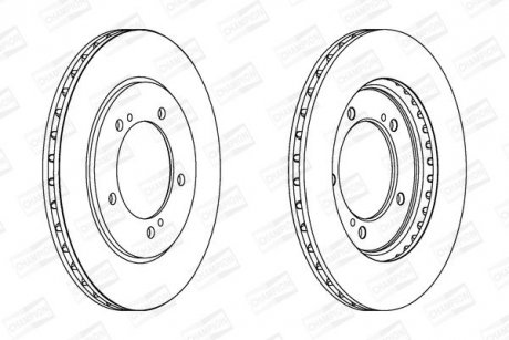 Диск тормозной передний (кратно 2шт.) Suzuki Grand Vitara CHAMPION 562445CH