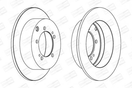 Диск гальмівний (кратно 2 шт.).) MITSUBISHI LANCER VII (CS_A, CT_A) (00-13), OUTLAN CHAMPION 562781CH