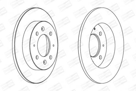 Диск гальмівний задній (кратно 2шт.) Kia Cerato CHAMPION 562788CH