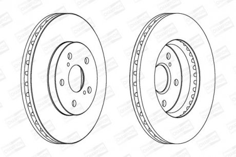 Диск тормозной передний (кратно 2шт.) Toyota Camry CHAMPION 563047CH