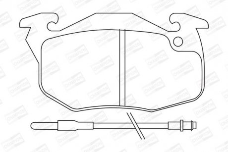 Колодки гальмові дискові передні RENAULT Clio, Clio II, Espace I, Espace II, Express, Extra, Fuego, Rapid CHAMPION 571332CH