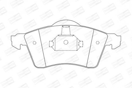 Колодки гальмові дискові передні VW Caravelle, transporter T4 CHAMPION 571934CH (фото 1)