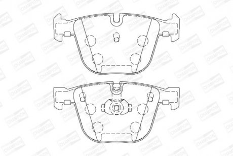 Колодки гальмові дискові задні BMW 740D, 745i CHAMPION 571991CH