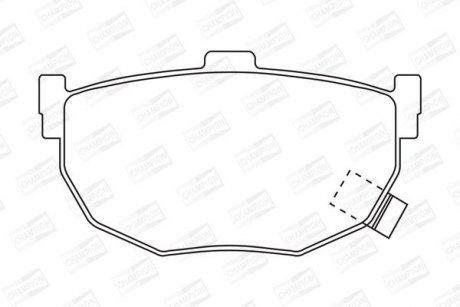 Колодки гальмові дискові задні HYUNDAI COUPE I (RD) 96-02, COUPE II (GK) 01-12 CHAMPION 572127CH (фото 1)