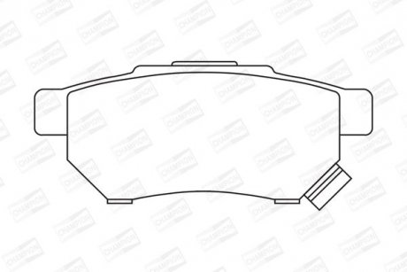 Колодки гальмові дискові задні HONDA CIVIC VI Fastback (MA, MB) 94-01, CIVIC VI Hatchback (EJ, EK) 95-01 CHAMPION 572136CH (фото 1)