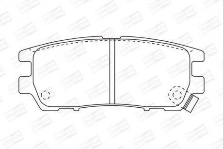 Колодки гальмові дискові задні MITSUBISHI DELICA / SPACE GEAR 94-07, L400 Van (PD_W, PC_W, PB_V, PA_W, PA_V) 94-07 CHAMPION 572200CH (фото 1)