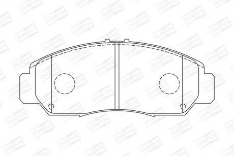 Колодки гальмові дискові передні HONDA ACCORD VII (CM) 02-08, CIVIC IX Saloon (FB) 11- CHAMPION 572449CH